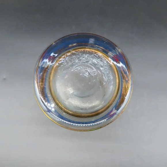 Hand painted Vintage Glass Martini Cocktail Set Italian Sailboats Gold Trim - Picture 5 of 10